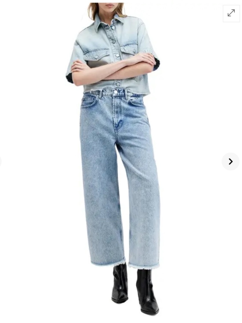 All Saints Blake High Rise Cropped Jeans